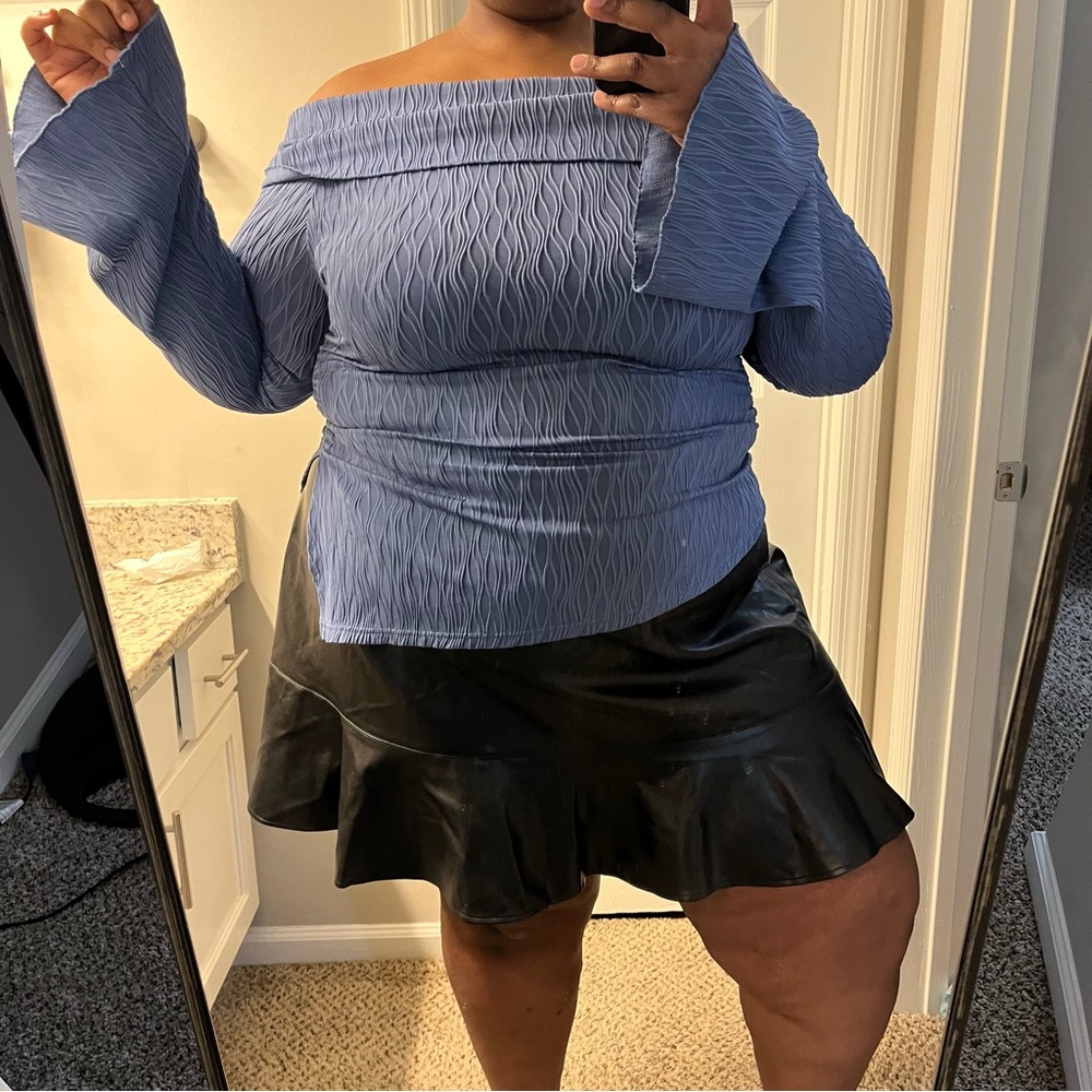 Off the Shoulder Textured Top